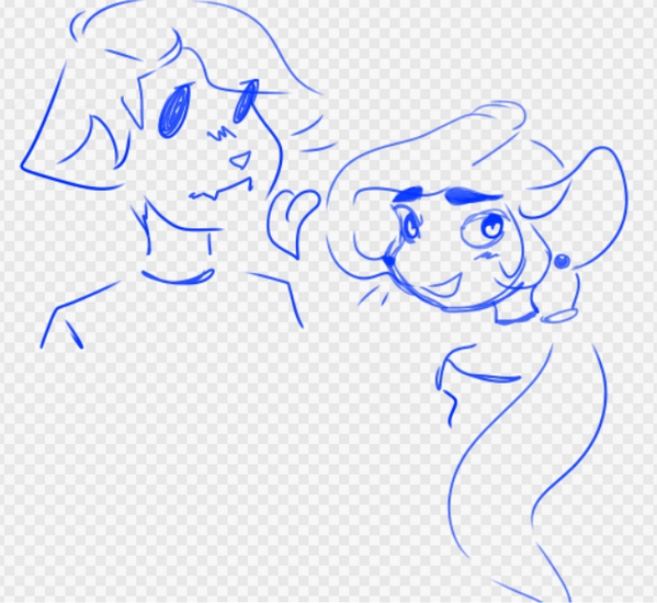 Cat Boy and Mouse Girl Sketch by Lobo