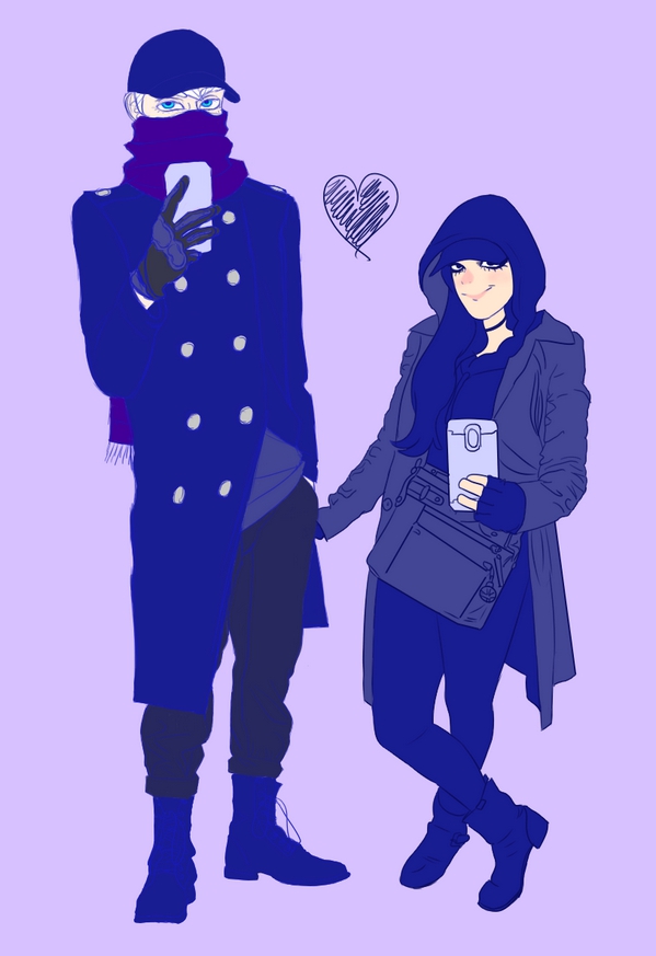 Edgy Couple Concept Art by Lobo