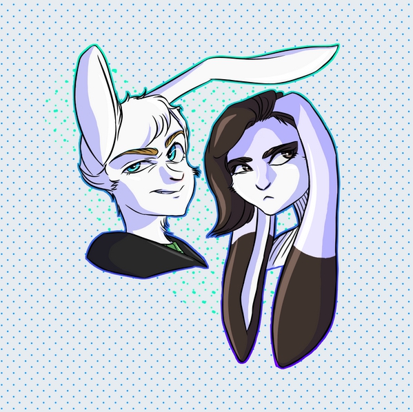 Rabbit Boy and Girl by Lobo