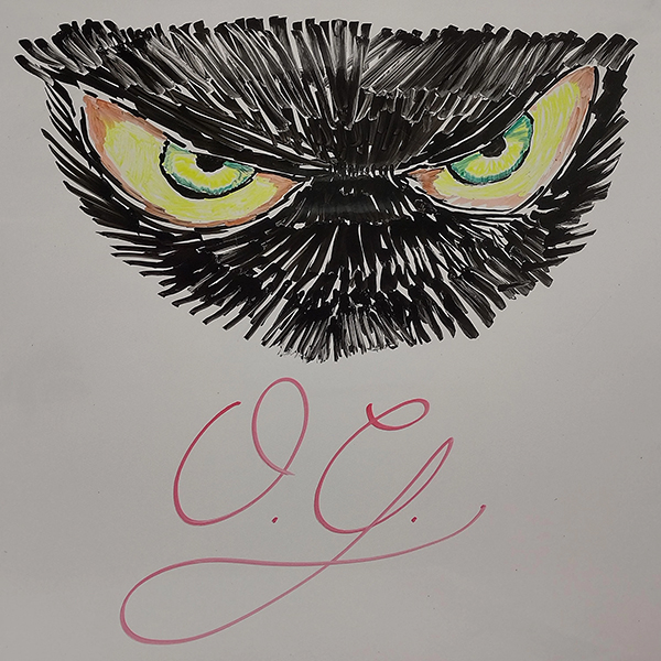 Opera Ghost Eyes on Whiteboard by Lobo